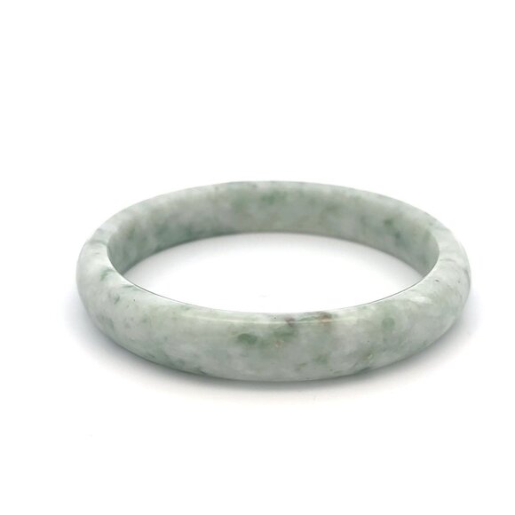Natural Jade Gemstone Bangle Bracelet Size 7.5 inches - Picture 9 of 10